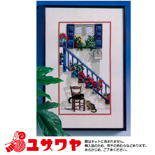 輸入刺しゅうキット 『OOE 輸入刺繍キット 猫のいる風景 A 44137』の通販は 5,981円