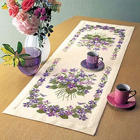 刺しゅうキット 『刺繍キット 1189 スミレのテーブルセンター』 Olympus オリムパスの通販は