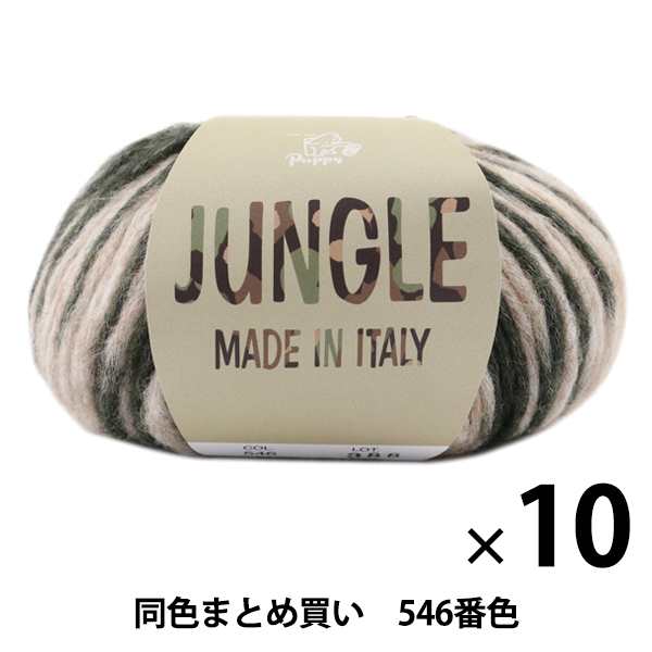 【10玉セット】秋冬毛糸 『JUNGLE(ジャングル) 546番色』 Puppy パピー【まとめ買い・大口】