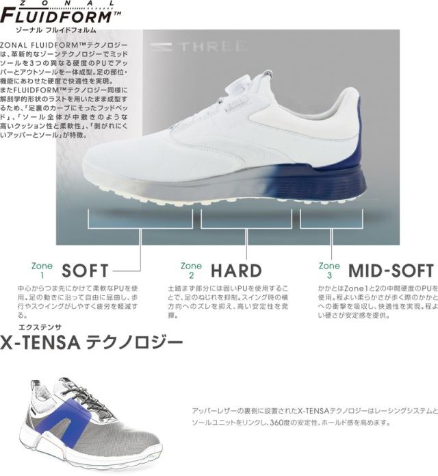 ecco　レディスゴルフシューズ ゴルフ S-Three BOA シューズ レディス(【女性】シューズ