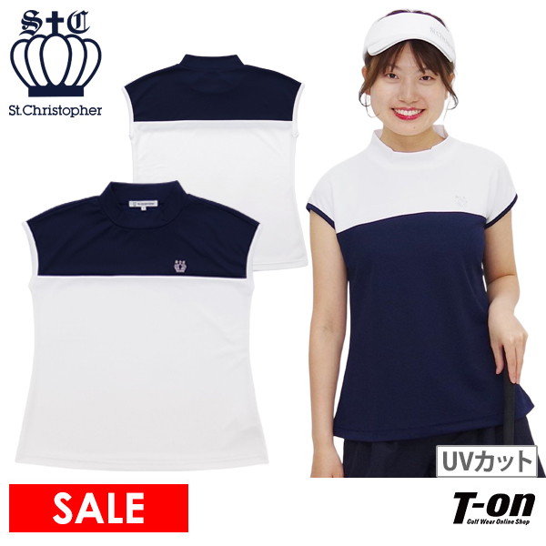 【30％OFFセール】ハイネックシャツ レディース セントクリストファー St.Christopher  ゴルフウェア tl44101