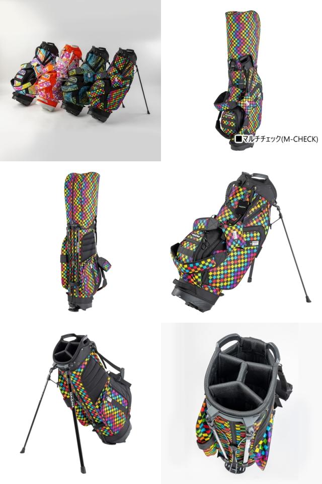 YAKPAK ゴルフバッグ カラフルゼブラ柄 YAKPAK ゴルフバッグ カラフルゼブラ柄 キャディバッグメンズ