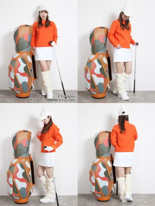 レザレクション　レディースゴルフウェア　オレンジ　サイズM ② レザレクション レディースゴルフウェア オレンジ サイズM ② 【公式通販】