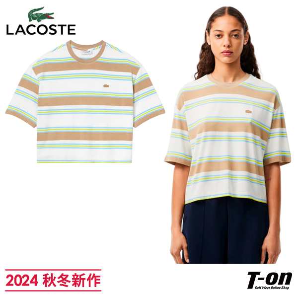 【送料無料】【メール便対応】Tシャツ レディース ラコステ LACOSTE 日本正規品 2024 秋冬 新作 tf3363-10