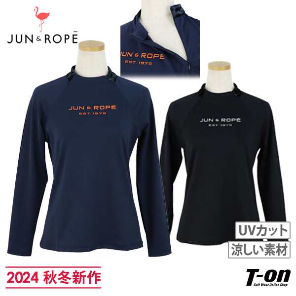 【送料無料】【メール便対応】ハイネックシャツ レディース ジュン＆ロペ JUN＆ROPE 2024 秋冬 新作 ゴルフウェア erm54080