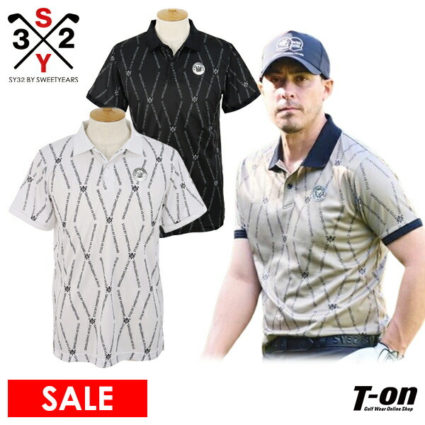 【30％OFFセール】ポロシャツ メンズ SY32 by SWEET YEARS GOLF エスワイサーティトゥ  日本正規品  ゴルフウェア syg-24s18の通販は