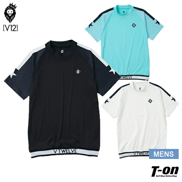 【送料無料】ハイネックシャツ メンズ ヴィ トゥエルブ ゴルフ V12 2024 春夏 新作 ゴルフウェア v122410-mk01-mの通販は
