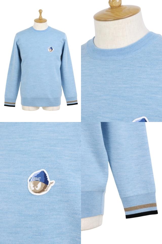 waac ワック ゴルフ ワッキーワッペン クルーネックセーター