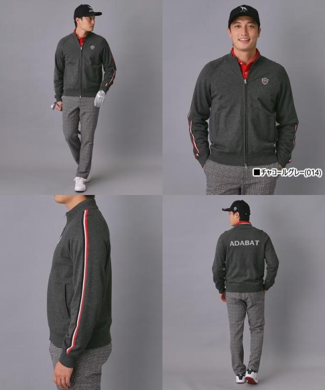 【タイムセール 12/23 13:00迄】ニットブルゾン メンズ アダバット adabat 2025 秋冬 新作 ゴルフウェア 082-14001 OFF タイムセール 12/2 13:00迄】ニットブルゾン メンズ アダバット adabat