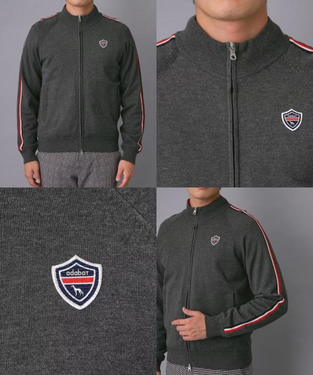 タイムセール 12/2 13:00迄】ニットブルゾン メンズ アダバット adabat