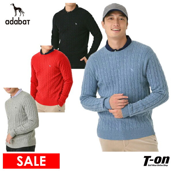 【タイムセール 12/23 13:00迄】セーター メンズ アダバット adabat 2025 秋冬 新作 ゴルフウェア 082-14092 OFF