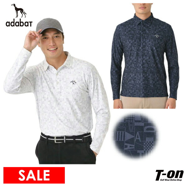 【タイムセール 12/23 13:00迄】ポロシャツ メンズ アダバット adabat 2025 秋冬 新作 ゴルフウェア 082-14120 OFF