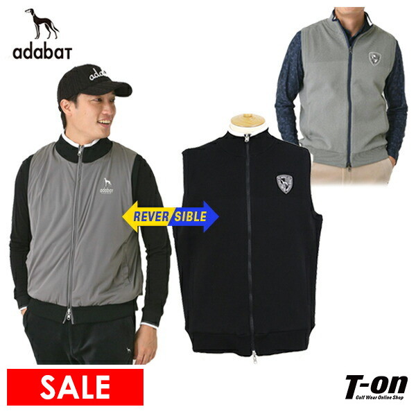 【タイムセール 12/23 13:00迄】ベスト メンズ アダバット adabat 2025 秋冬 新作 ゴルフウェア 082-24001 ゴルフウエア OFF