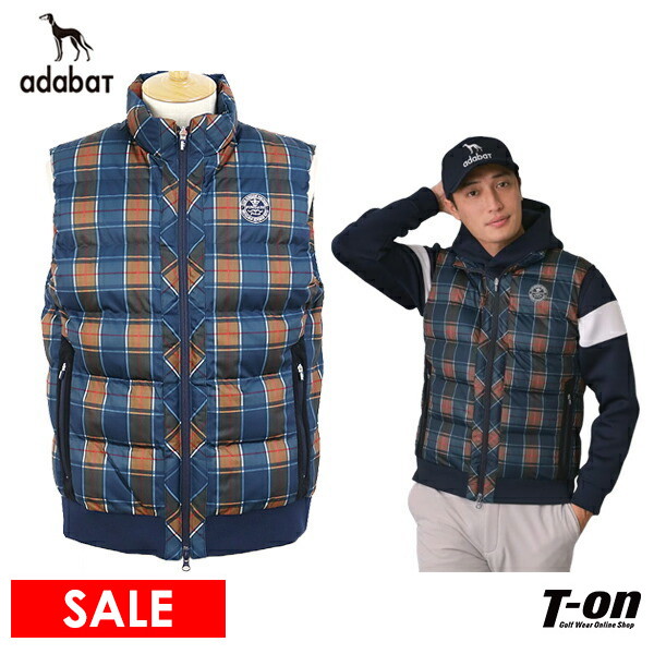 【タイムセール 12/23 13:00迄】ベスト メンズ アダバット adabat 2025 秋冬 新作 ゴルフウェア 082-24050 OFF