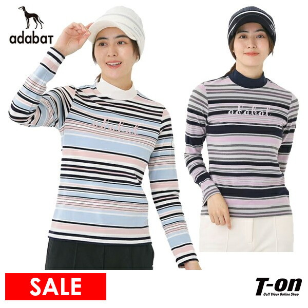【タイムセール 12/23 13:00迄】ハイネックシャツ レディース アダバット adabat 2025 秋冬 新作 ゴルフウェア 119-14022 OFF
