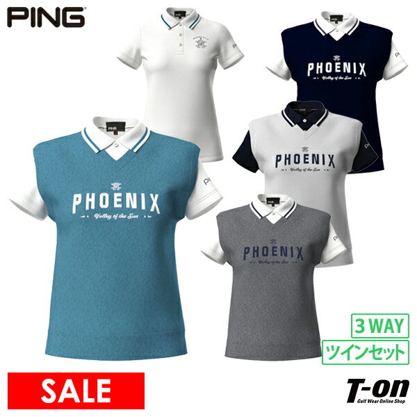【大感謝祭P10倍】【送料無料】ポロシャツ レディース ピン PING 2025 秋冬 新作 ゴルフウェア 622-5274900