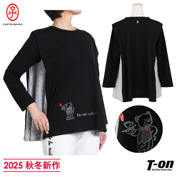 カステルバジャック️ゴルフ　レディース長袖カットソー　マルチカラーイラスト柄 CastelbajacSport(カステルバジャックスポーツ) 長袖カットソー