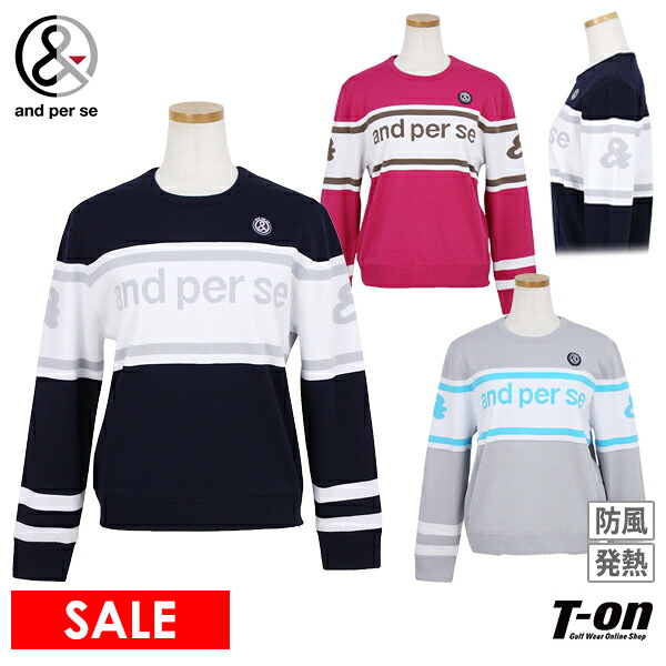 【送料無料】セーター レディース アンパスィ and per se 2025 秋冬 新作 ゴルフウェア aff2335a8