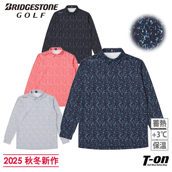 【送料無料】【メール便対応】ポロシャツ メンズ ブリヂストン ゴルフ BRIDGESTONE GOLF 2025 秋冬 新作 ゴルフウェア fgm31f