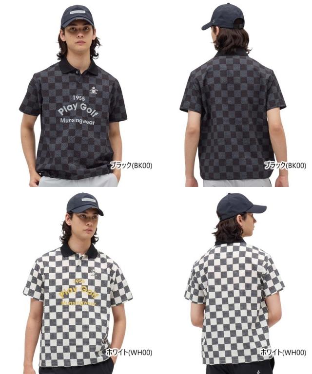 マンシングウェア GOLF ゴルフ ストレッチ素材 総柄 size 13号 マンシングウェア Munsingwear MGWWJA90 レディース 半袖