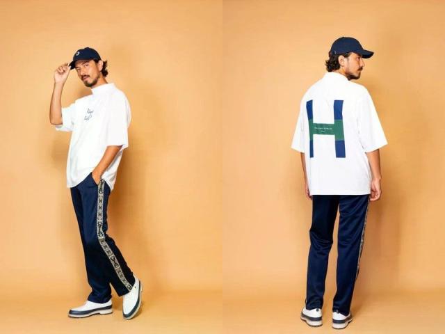 【美品】ブリーフィング　メンズ パネルストライプ　　モックネック　半袖シャツ 美品】ブリーフィング メンズ パネルストライプ モックネック 半袖