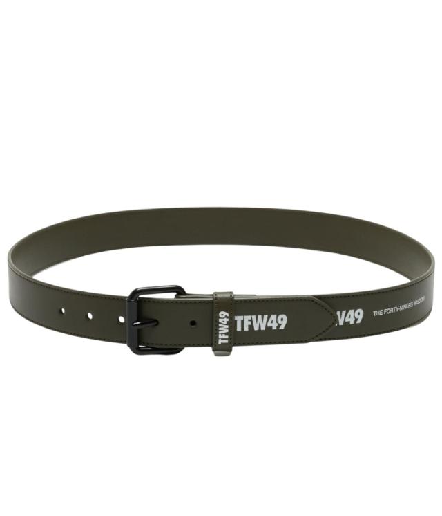 TFW49 白 ベルト Mサイズ TFW49 - SYNTHETIC LEATHER / シンセティックレザー ブランドロゴ