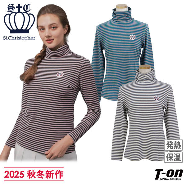 【送料無料】ハイネックシャツ レディース セントクリストファー St.Christopher 2025 秋冬 新作 ゴルフウェア tl49203