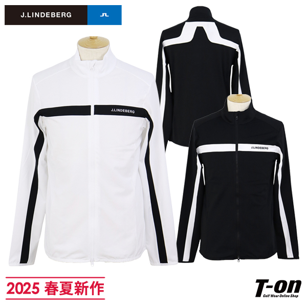 新品】J.LINDEBERG ジップ ブルゾン ブラック ホワイト バイカラー