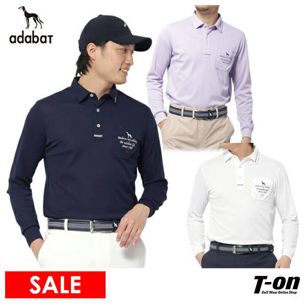 【30％OFFセール】ポロシャツ メンズ アダバット adabat 2025 春夏 新作 ゴルフウェア 082-12411