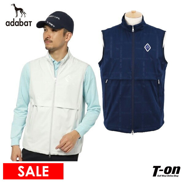【タイムセール 12/23 13:00迄】ベスト メンズ アダバット adabat  ゴルフウェア 082-22310 OFF