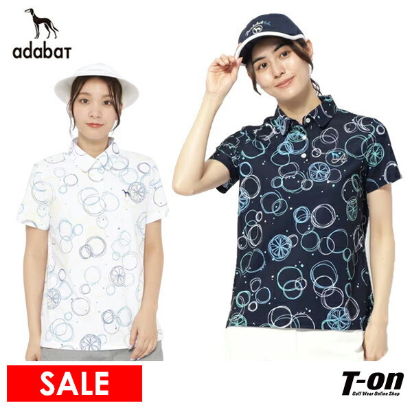 【タイムセール 12/23 13:00迄】ポロシャツ レディース アダバット adabat  ゴルフウェア 119-12210 OFF タイムセール 7/8 13:00迄】ポロシャツ レディース アダバット adabat