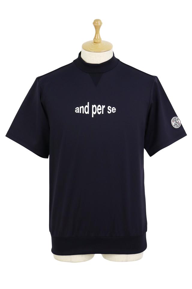 ❤️and per se ❤️ネイビー タートルネック Tシャツ 送料無料