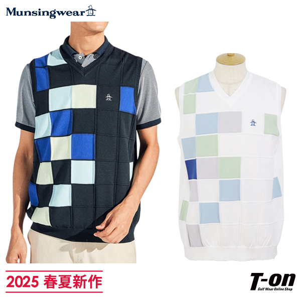 【送料無料】ベスト メンズ マンシングウェア Munsingwear 2025 春夏 新作 ゴルフウェア mg5sve21m