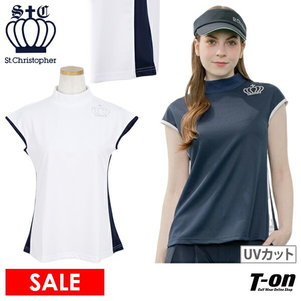 【30％OFFセール】ハイネックシャツ レディース セントクリストファー St.Christopher  ゴルフウェア tl48102