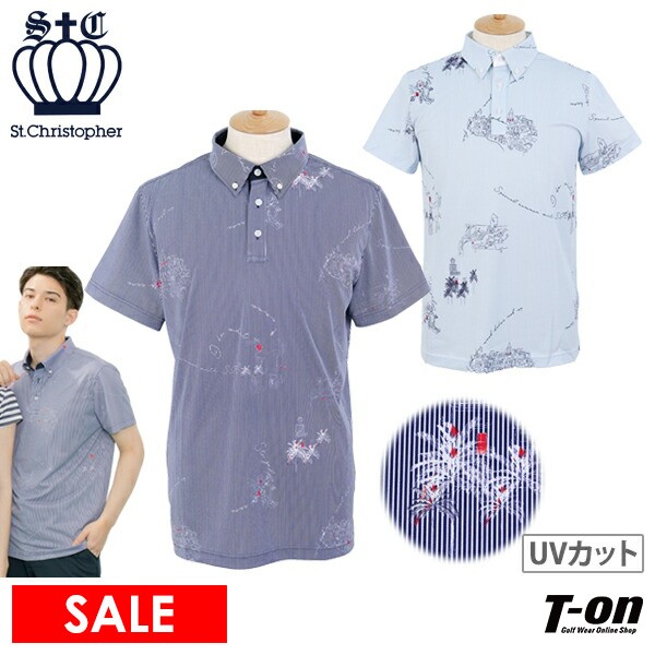 【30％OFFセール】ポロシャツ メンズ セントクリストファー St.Christopher  ゴルフウェア tm48106