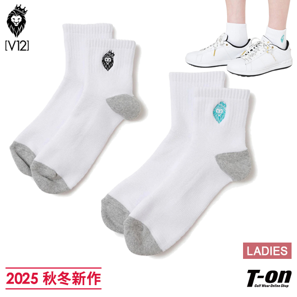 【メール便対応】ソックス レディース V12 ゴルフ ヴィ・トゥエルブ 2025 秋冬 新作 ゴルフ v122520-ac06