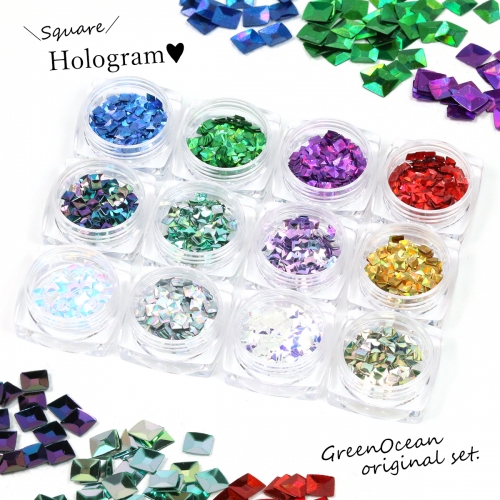 3dスクエアホロ カラーバリエーションset 立体 ネイル メタリック オーロラ シルバー 封入 の通販はau Pay マーケット 隠れ工房greenocean