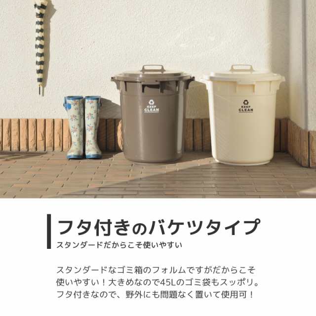 ゴミ箱 おしゃれ 45リットル 屋外 分別 フタ付き ダストボックス 北欧 生ゴミ 安いの通販はau Pay マーケット Palette Life パレットライフ