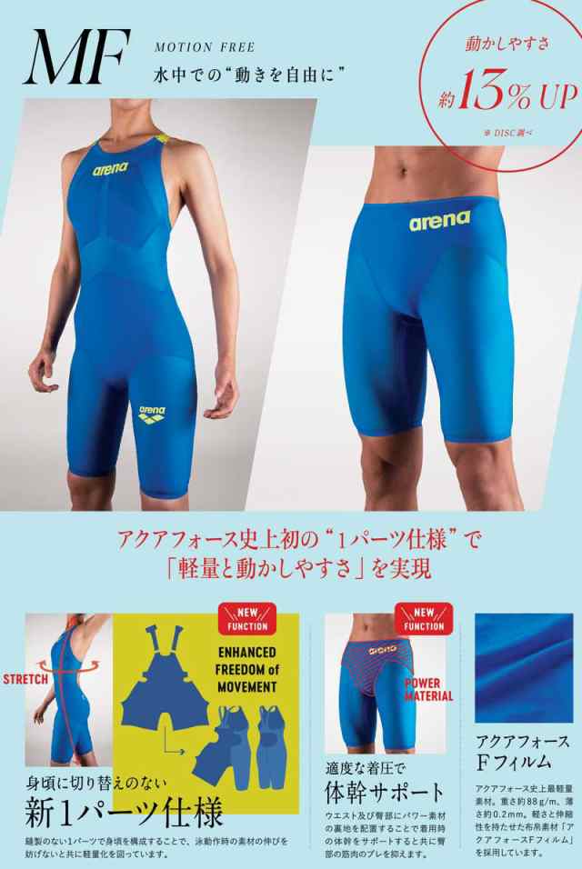 アリーナ(ARENA)男性用 競泳水着 アルティメット・アクアフォースX MF メンズハーフスパッツ ARN-0003M