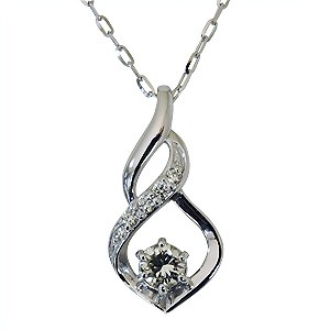 ペンダントネックレス ダイヤモンド ネックレス 0.23ct K18 ホワイト