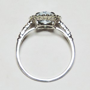 K18WG ブルートパーズ リング 14.00CT