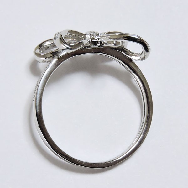 リング 指輪 リボン モチーフ 0.30ct ダイヤモンド pt900プラチナ