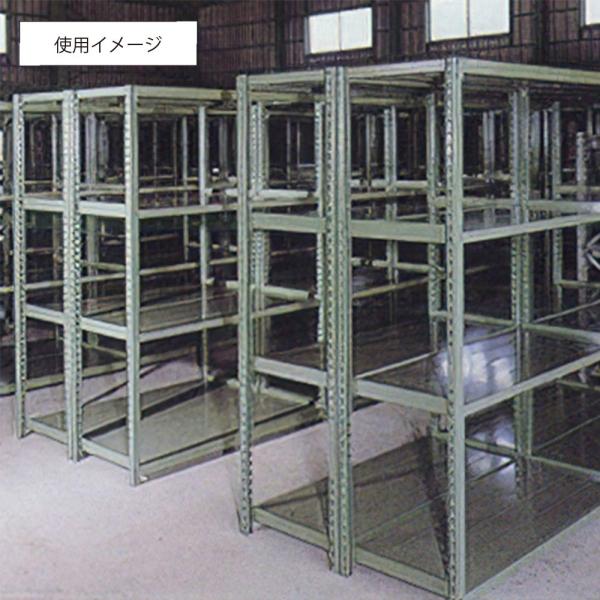 4段軽量スチールラック NBタイプ H1200 W1760 D450 連結タイプ 工場 物流 作業現場用品 倉庫 店舗 物品棚 整理整頓 アイボリー 代引不可 法人宛限定 1FH4645-4R