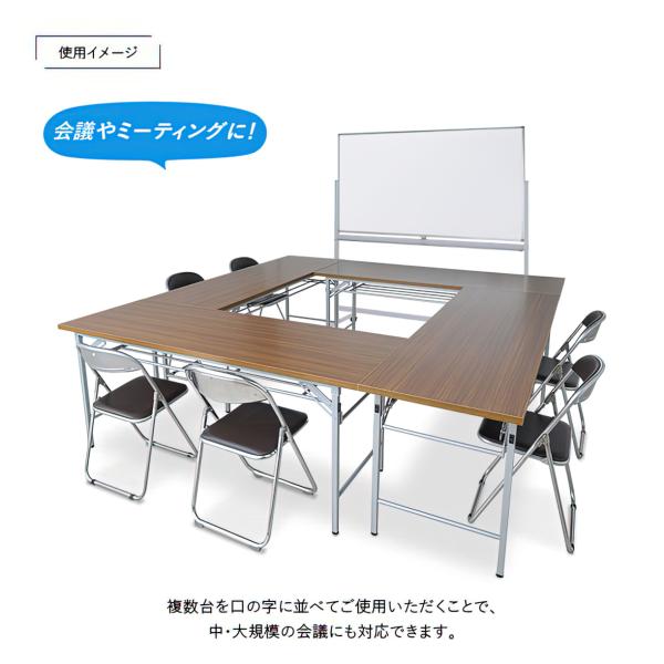 折りたたみテーブル W1800 D600 H700 長机 会議テーブル 会議用テーブル 会議机 折り畳みテーブル 長机 イベント カウンターデスク 法人宛限定 NTH-1860 SDSの通販は