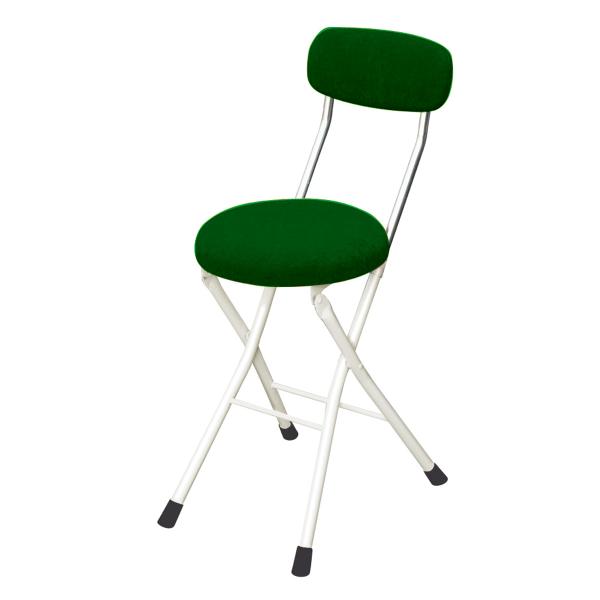 ラウンドクッションチェア W330 D450 H740 国内メーカー品 作業椅子 パイプ椅子 スチール 折畳式 ブラック/オレンジ/グリーン 代引不可 法人宛限定 RC-ROC48W