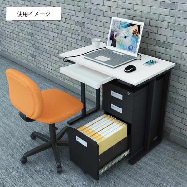 タイニーデスク W800 D500 H720 オフィスデスク 事務机 PC机 パーソナルデスク アジャスター付き L字脚 バックパネル付き 代引不可 法人宛限定 YK-NWD0850の通販は