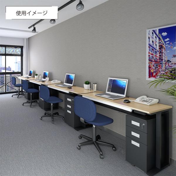 タイニーデスク W800 D500 H720 オフィスデスク 事務机 PC机 パーソナルデスク アジャスター付き L字脚 バックパネル付き 代引不可 法人宛限定 YK-NWD0850の通販は