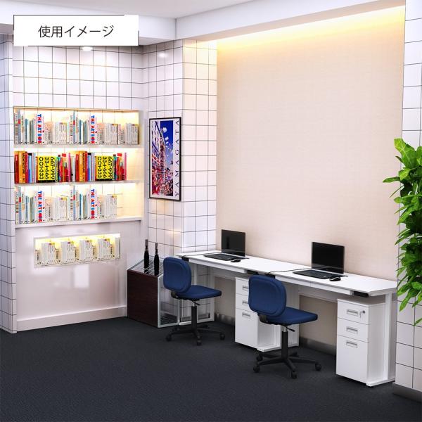 タイニーデスク W800 D500 H720 オフィスデスク 事務机 PC机 パーソナルデスク アジャスター付き L字脚 バックパネル付き 代引不可 法人宛限定 YK-NWD0850の通販は