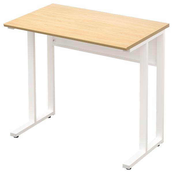 タイニーデスク W800 D500 H720 オフィスデスク 事務机 PC机 パーソナルデスク アジャスター付き L字脚 バックパネル付き 代引不可 法人宛限定 YK-NWD0850の通販は