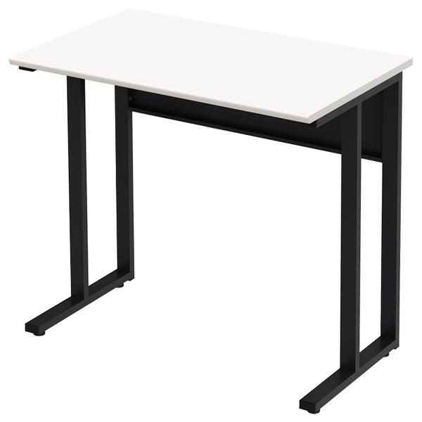 タイニーデスク W800 D500 H720 オフィスデスク 事務机 PC机 パーソナルデスク アジャスター付き L字脚 バックパネル付き 代引不可 法人宛限定 YK-NWD0850の通販は